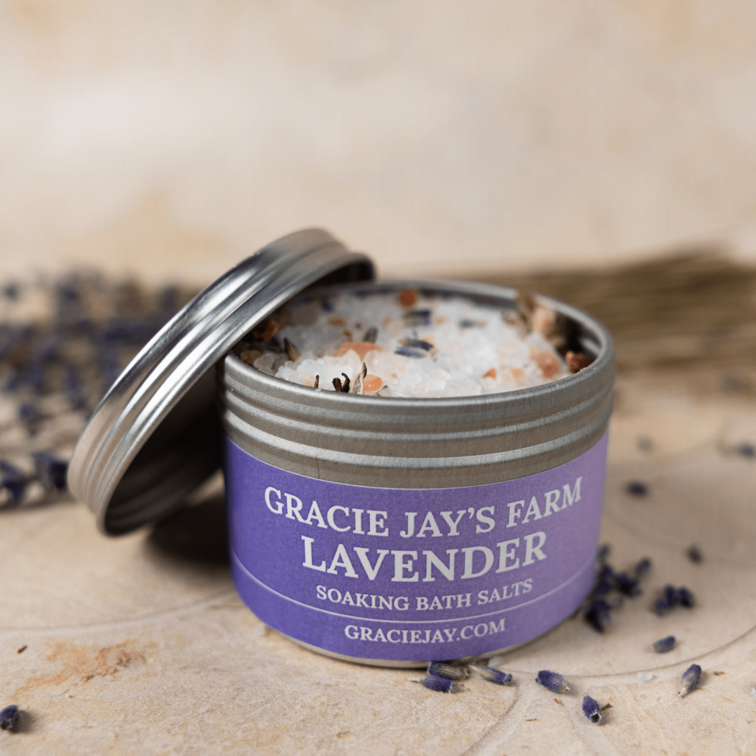 4 oz. Lavender Soaking Salts- Gracie Jay's