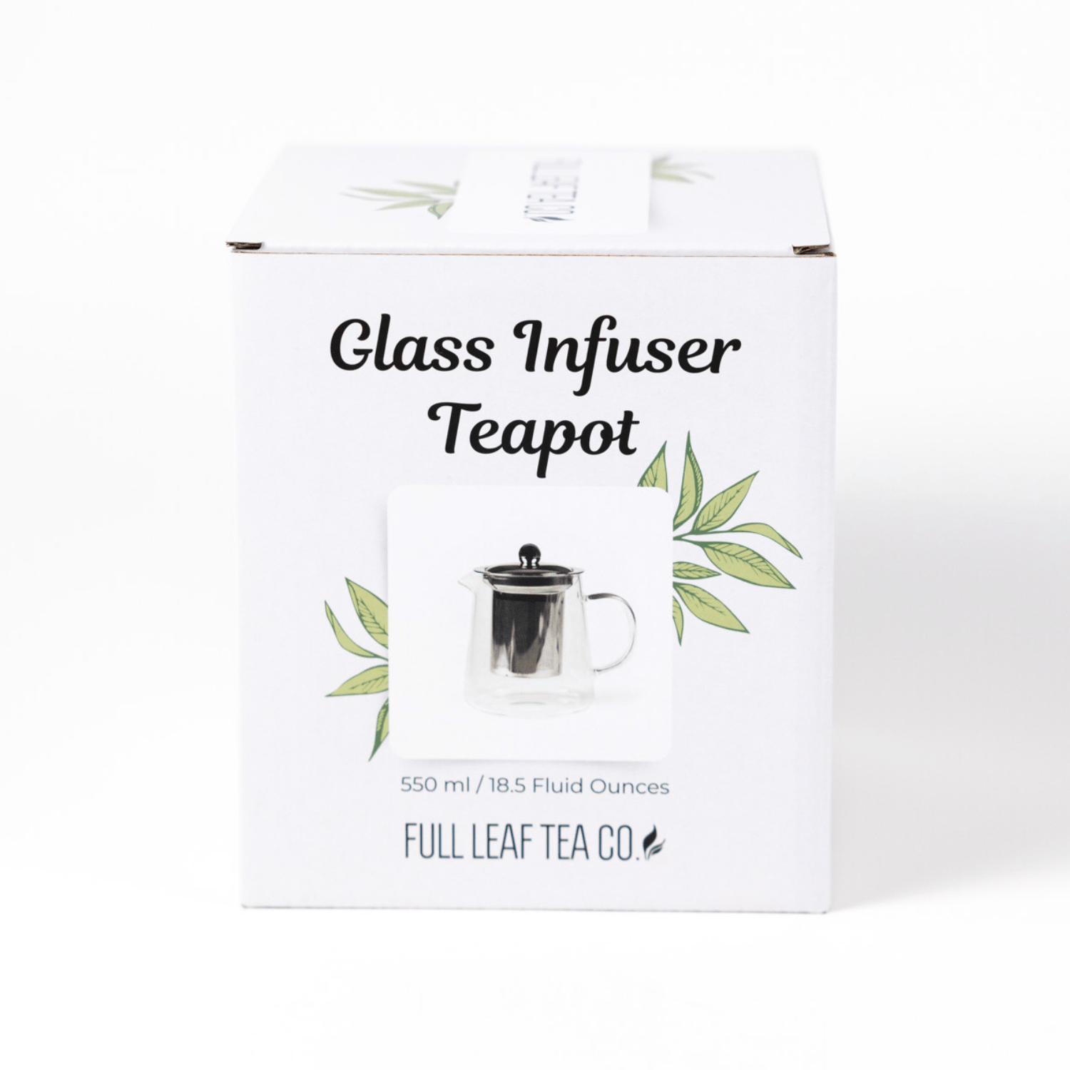 Full Leaf Glass Infuser Teapot