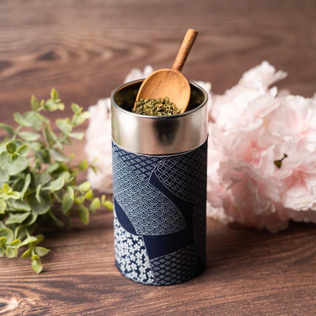 Japanese Tea Canister - Blue