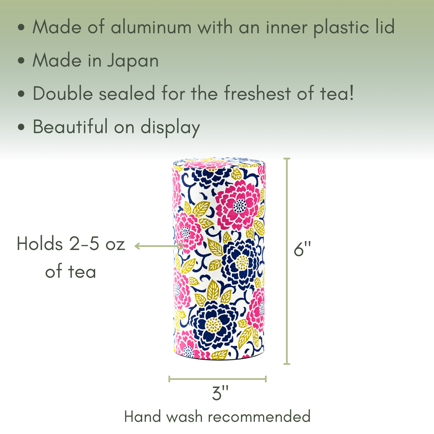 Japanese Tea Canister - Blushing Blossoms
