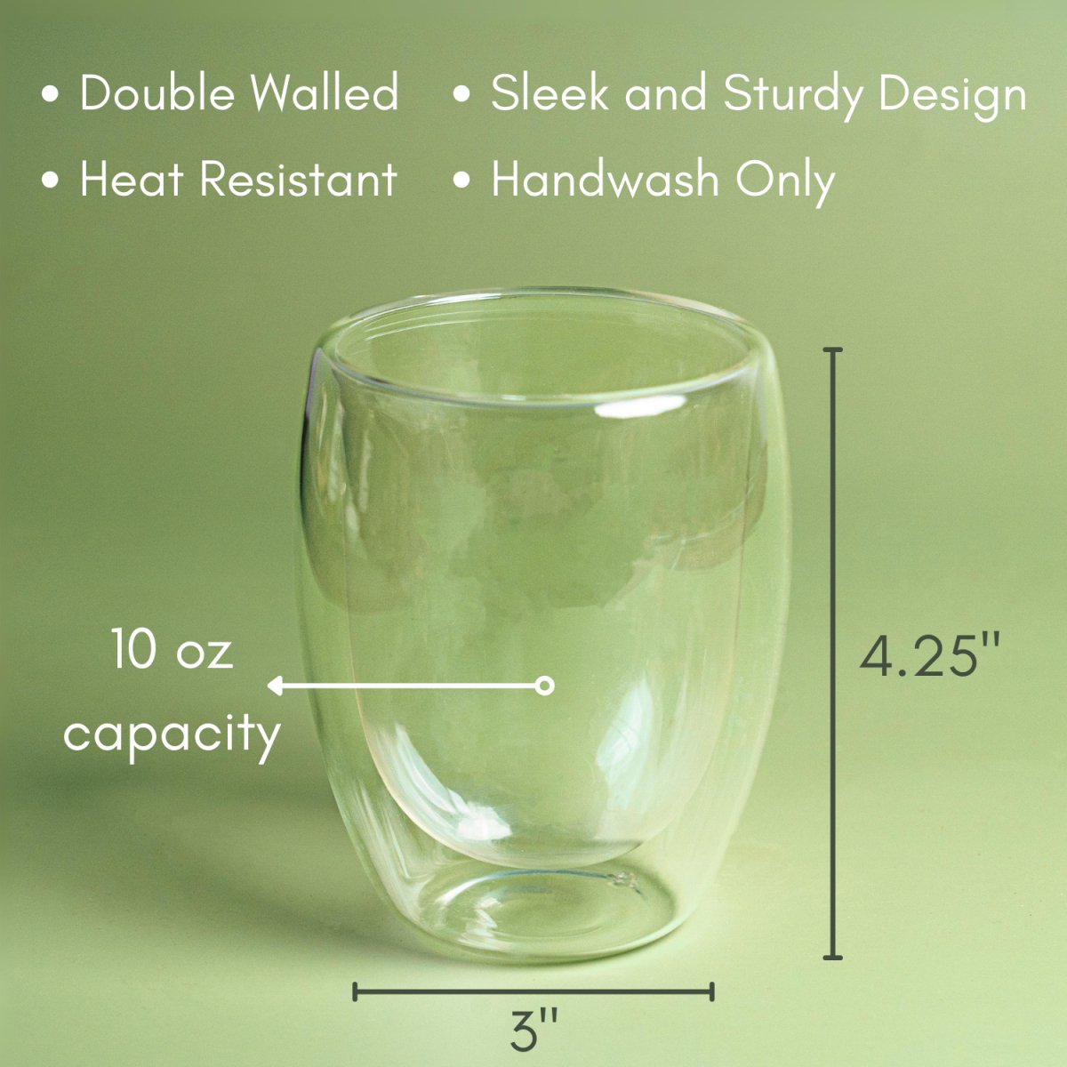 Double Walled Glass Teacup