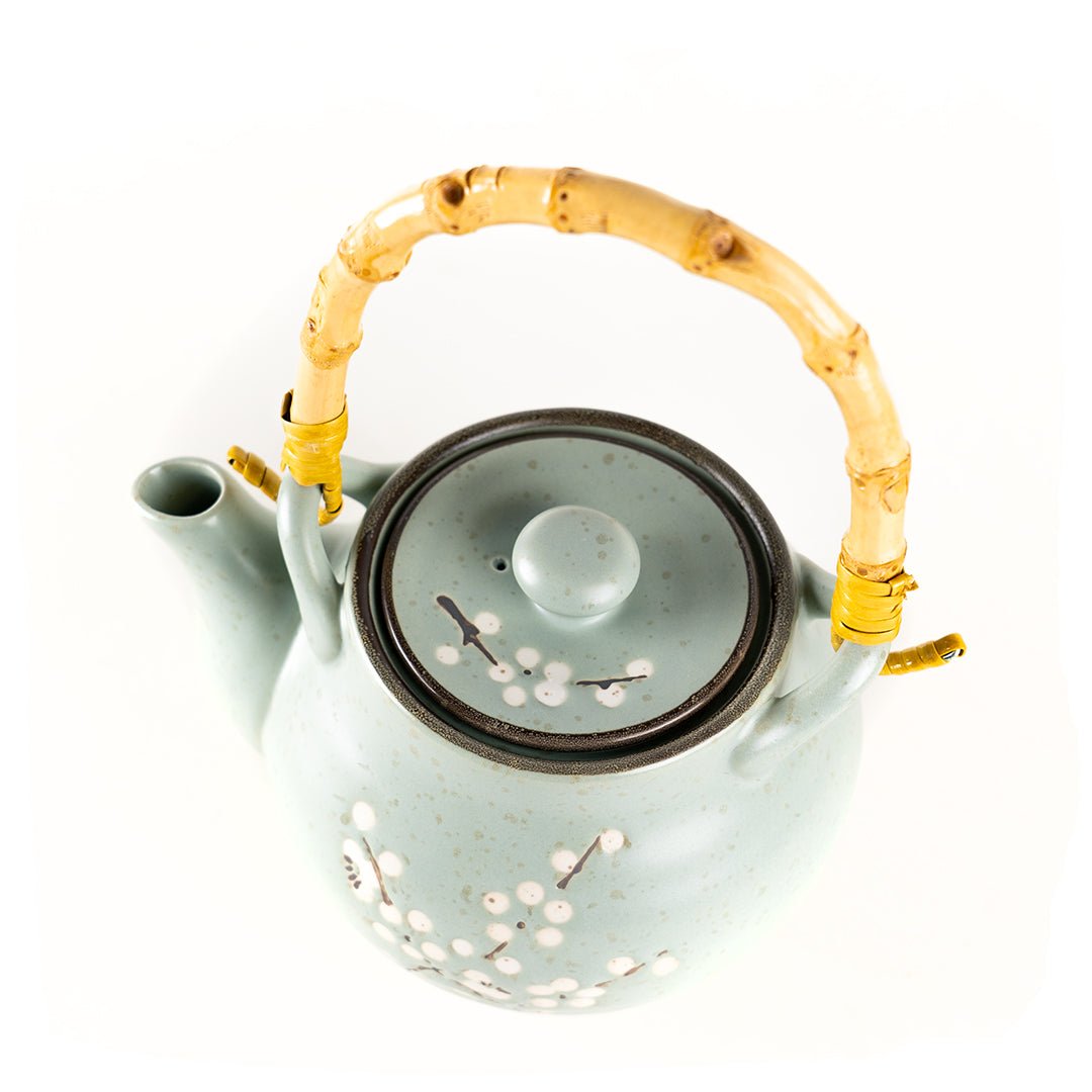 Jade Blossom Ceramic Tea Set