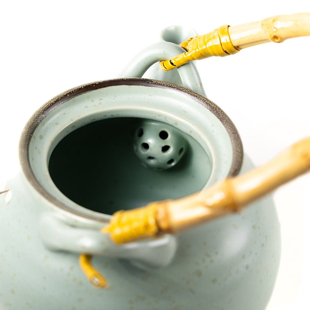 Jade Blossom Ceramic Tea Set