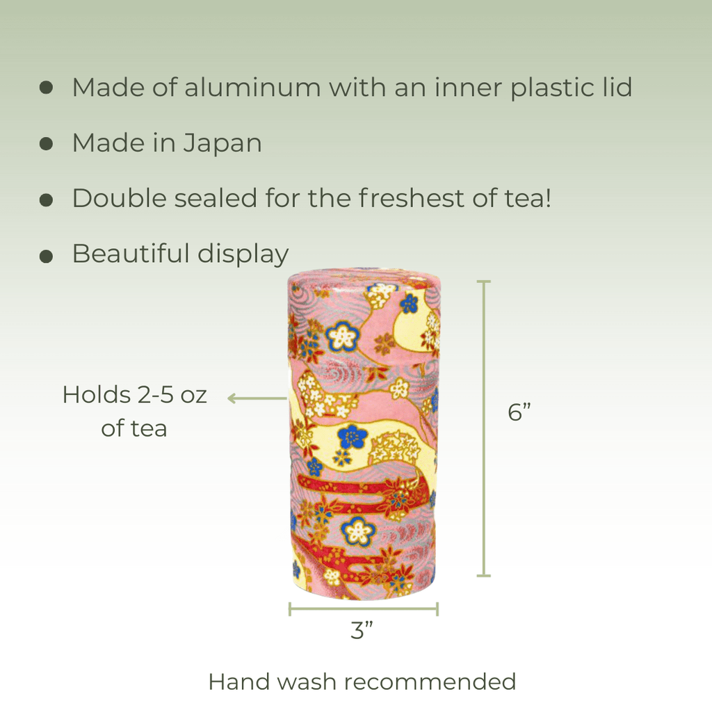 Japanese Tea Canister - Pink Floral