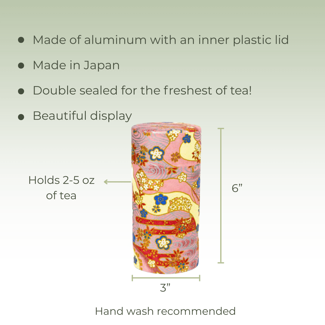 Japanese Tea Canister - Pink Floral
