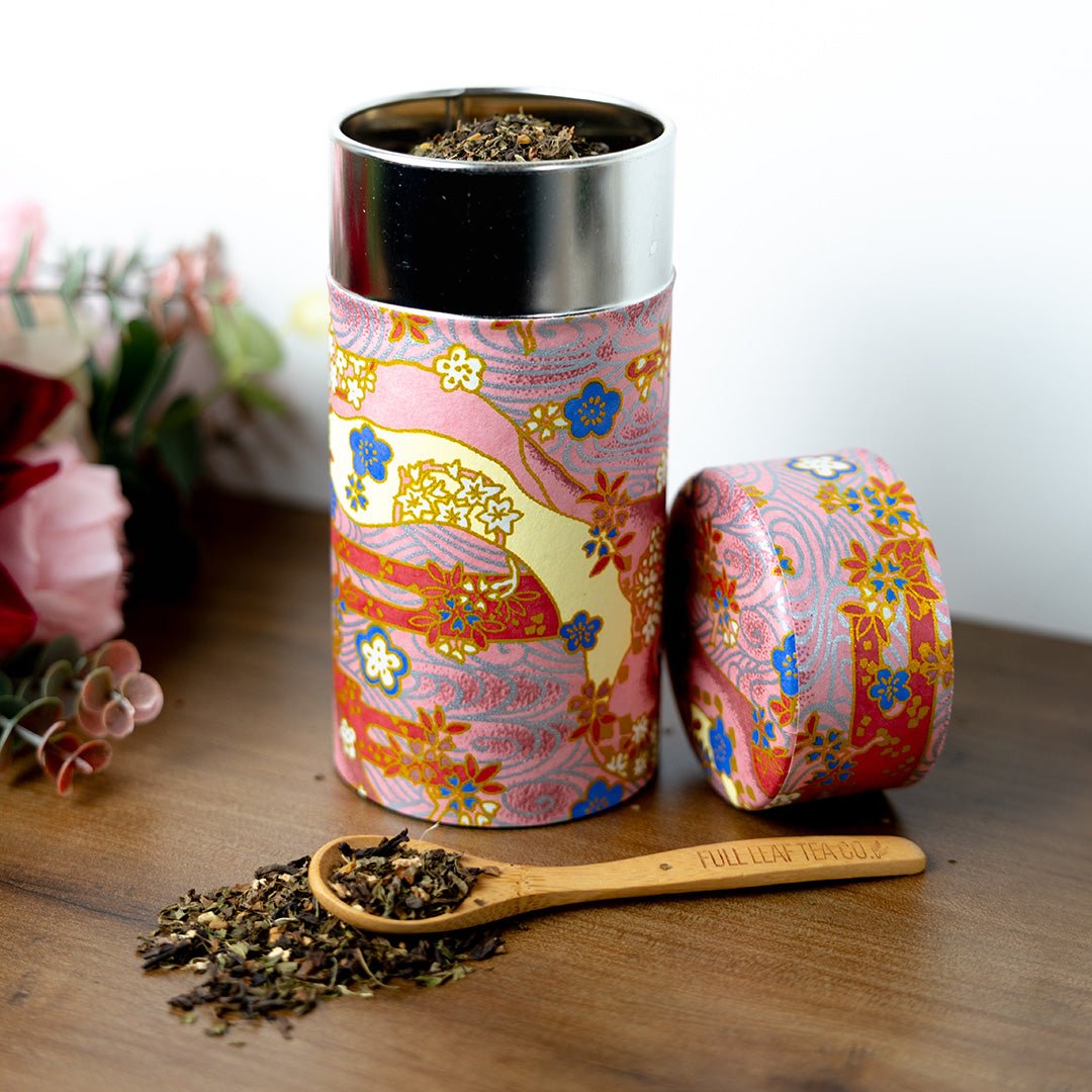 Japanese Tea Canister - Pink Floral