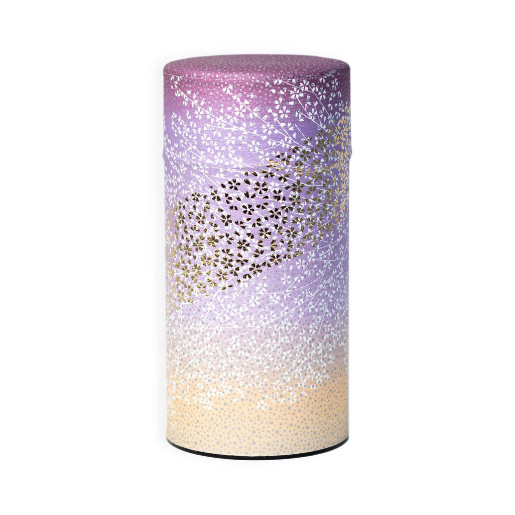 Japanese Tea Canister - Pink and Gold Flower