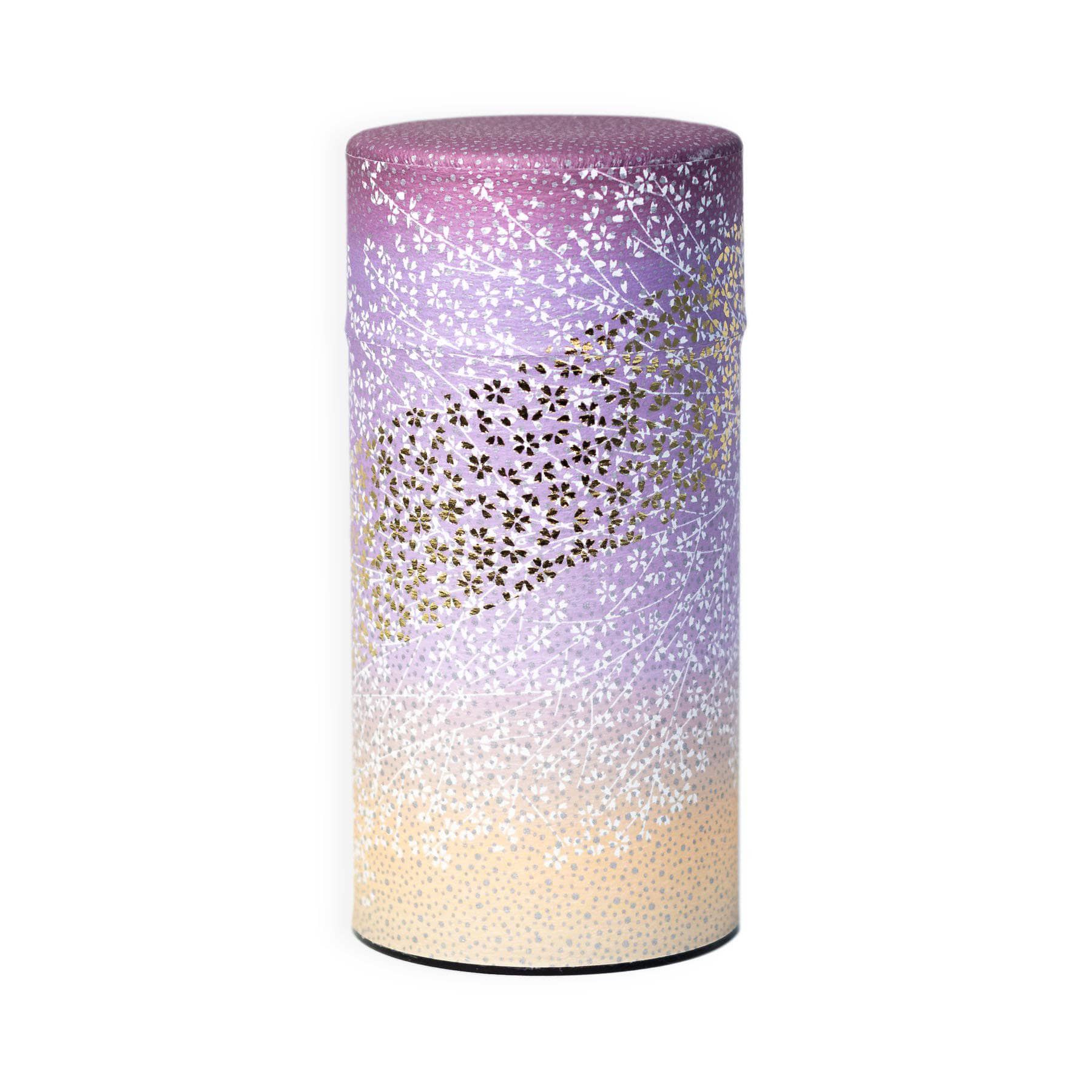Japanese Tea Canister - Pink and Gold Flower
