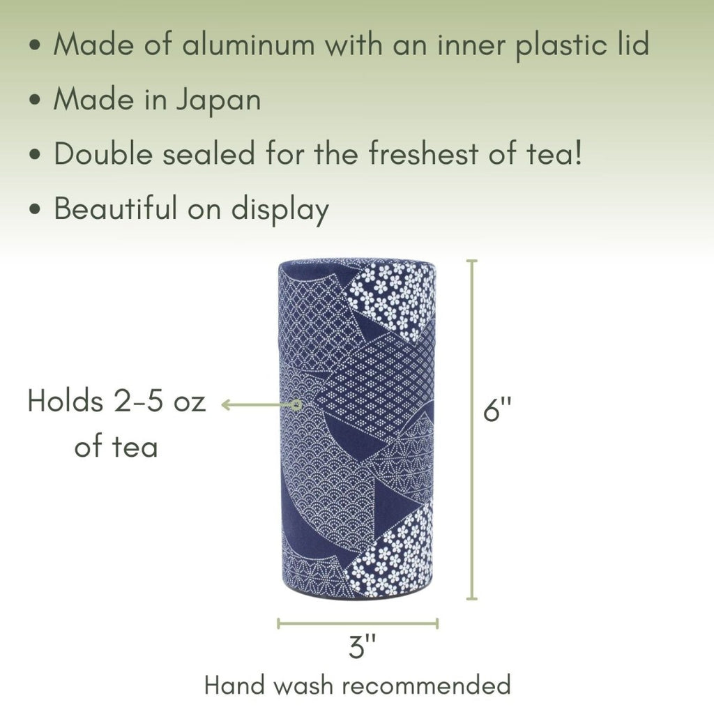 Japanese Tea Canister - Blue