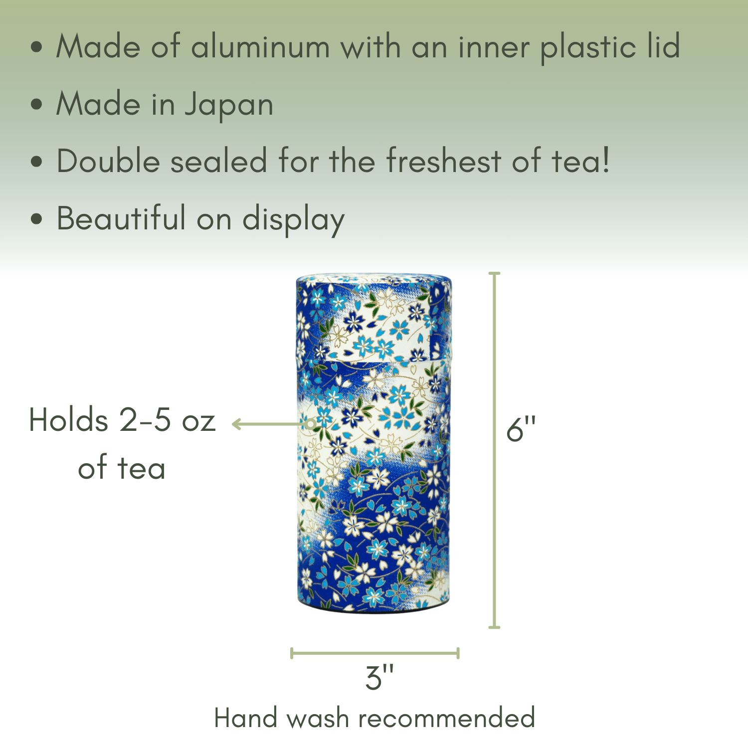 Japanese Tea Canister - Flowers