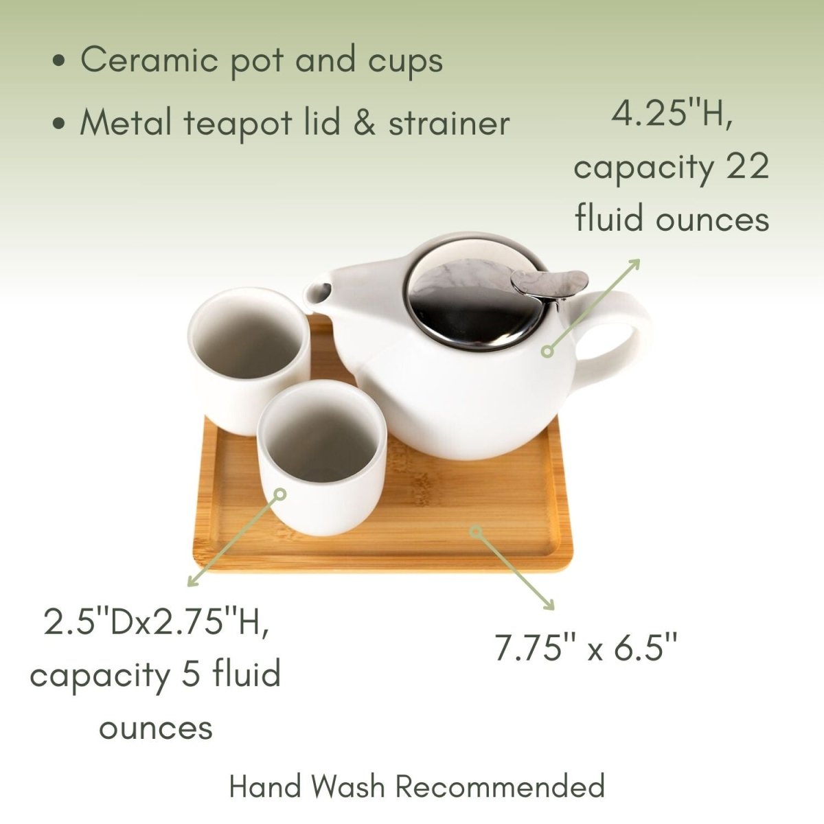 Matte Ceramic Tea Set (multiple colors)